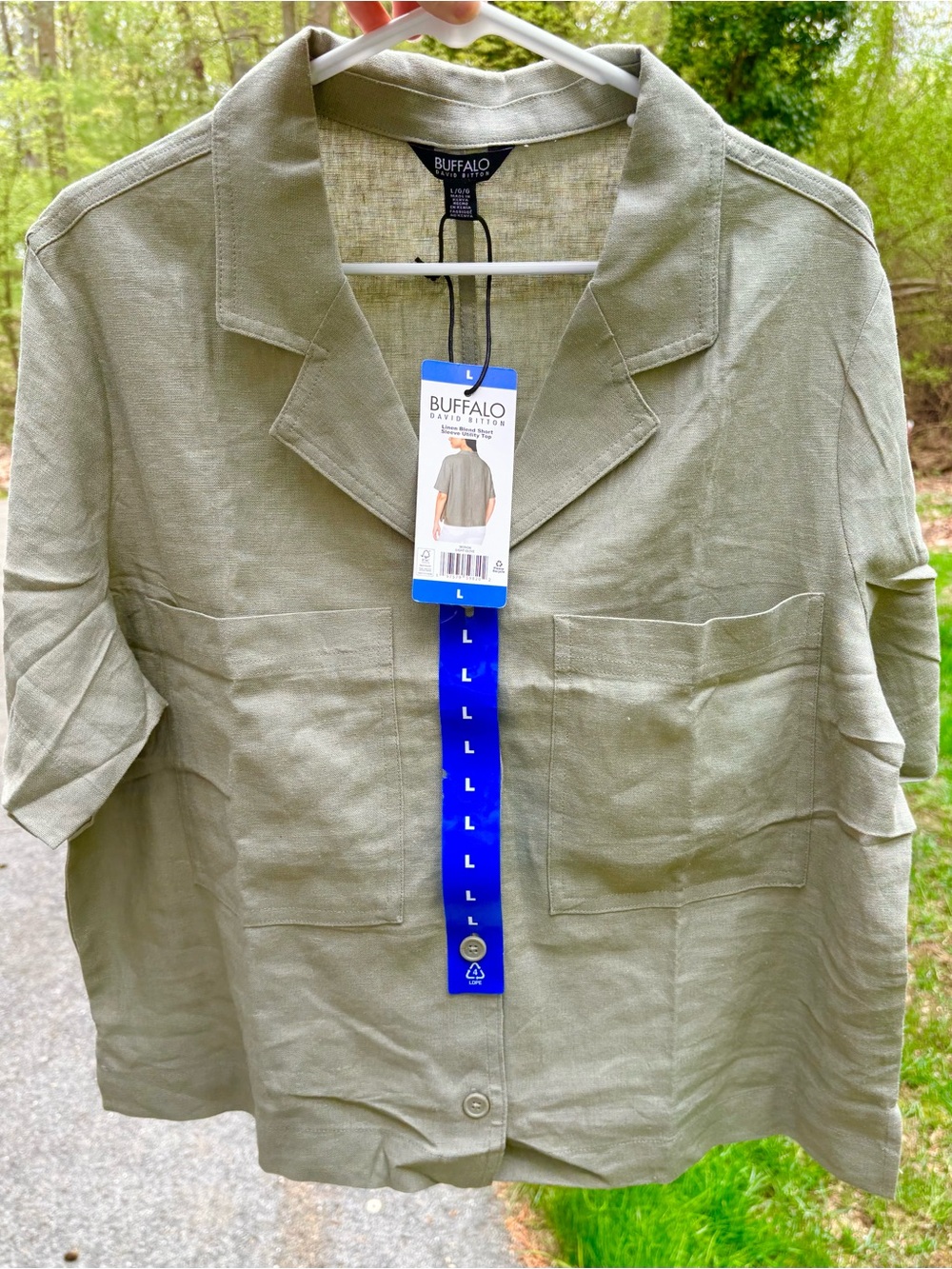 Buffalo by David Bitton Linen Blend Short Sleeve Top